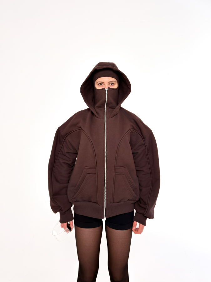 Худі з балаклавою шоколад / balaclava hoodie