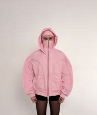 Худі з балаклавою рожеве / balaclava hoodie