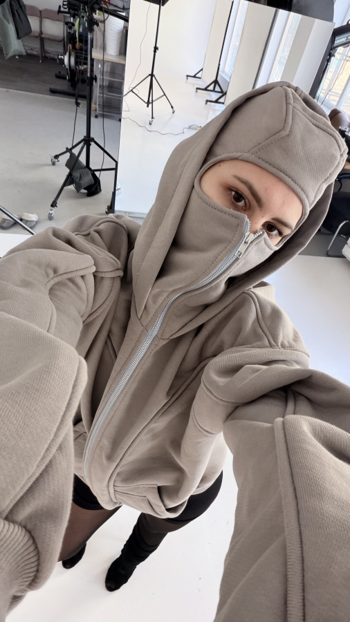 Худі з балаклавою сірий / balaclava hoodie