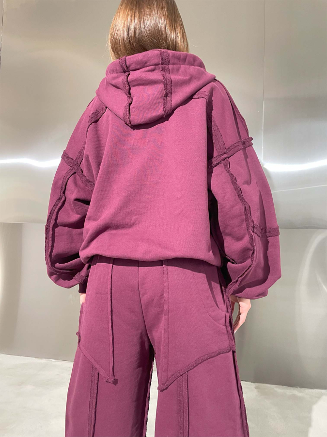 Худі out, бордове/ zip hoodie out, marsala