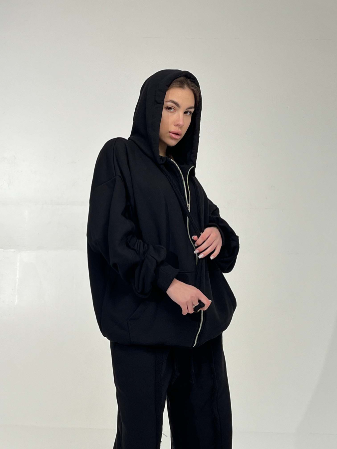 Худі zip, чорне / zip hoodie, black