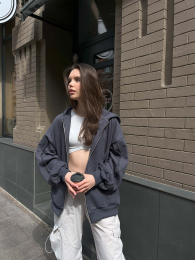 Худі zip, сіре / zip hoodie, grey
