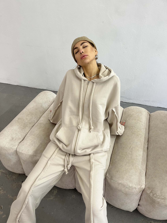 Комплект худі та штани, бежевий / set, beige