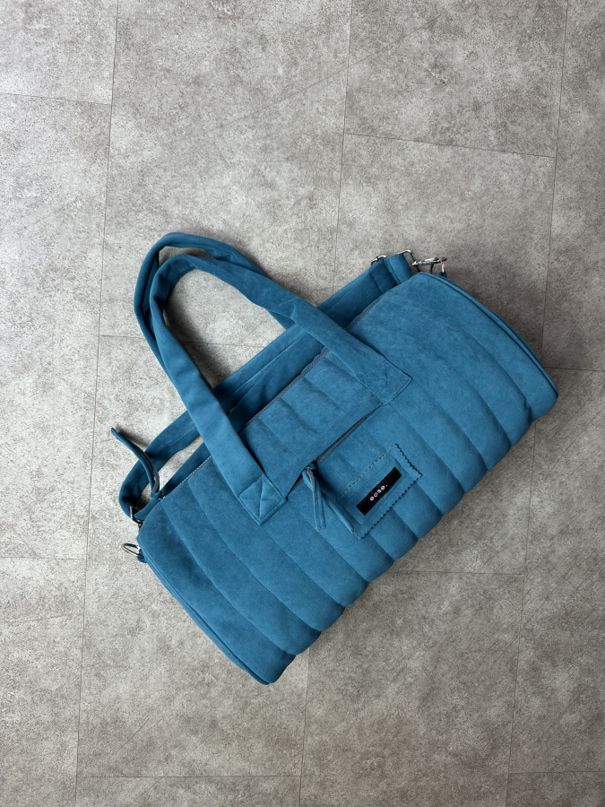 Сумка велюрова, бірюзова / velour bag, aquamarine