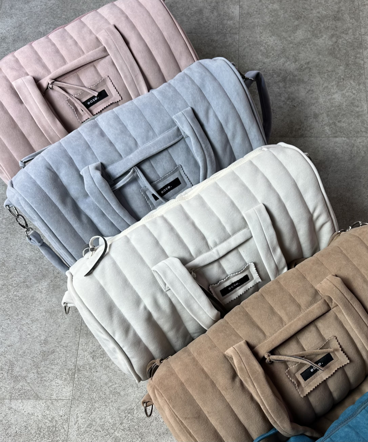 Сумка  велюрова, сіра / velour bag, grey