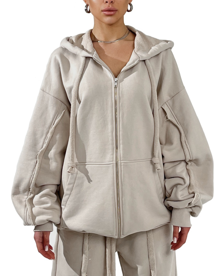 Худі zip, бежеве / zip hoodie, beige