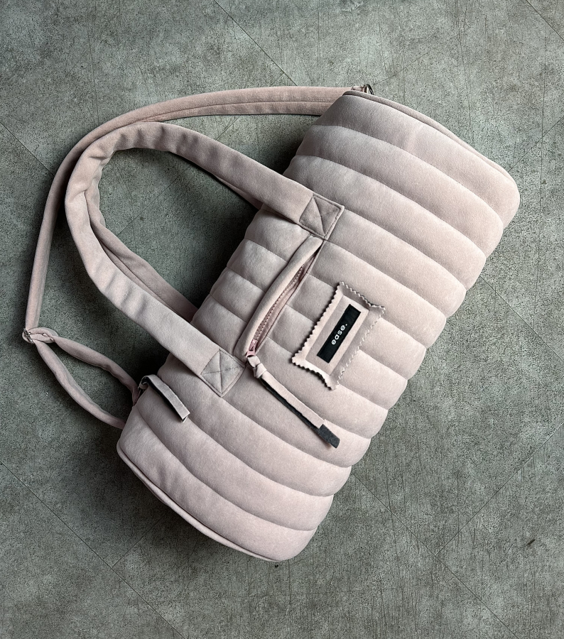 Сумка велюрова, рожева / velour bag, pink
