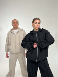 Комплект худі та штани, чорний / set, black