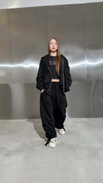 Костюм out, чорний / set out, black