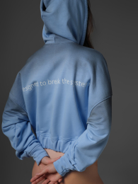 Зіпка з ефектом "бруду" блакитна / zip hoodie, blue