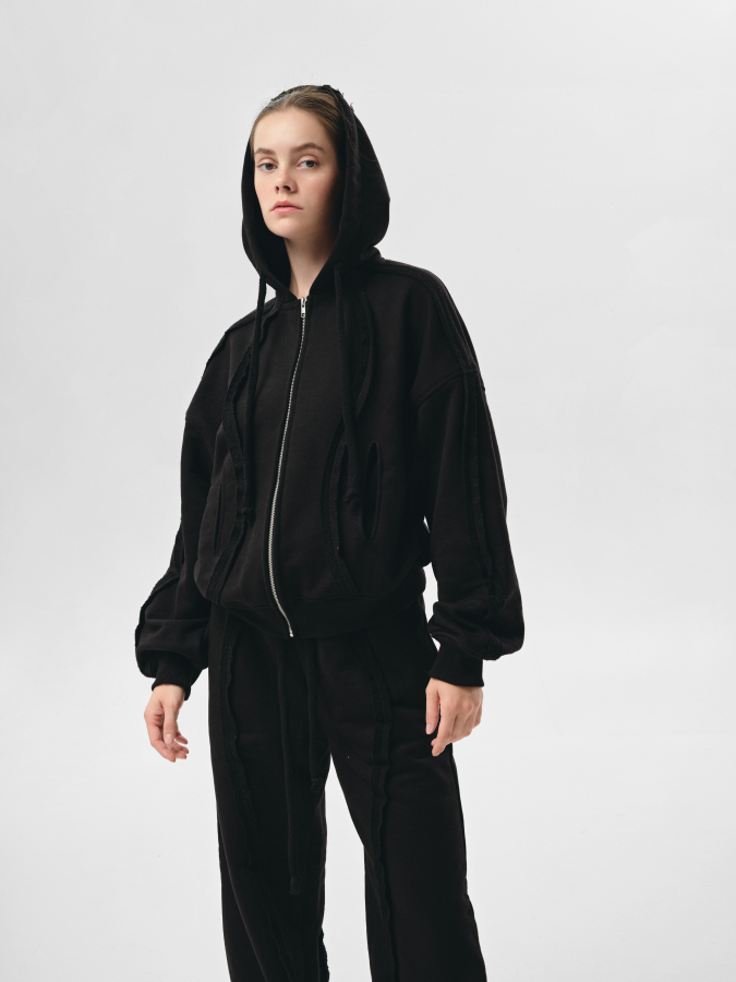 Худі wave, чорне / hoodie wave, black